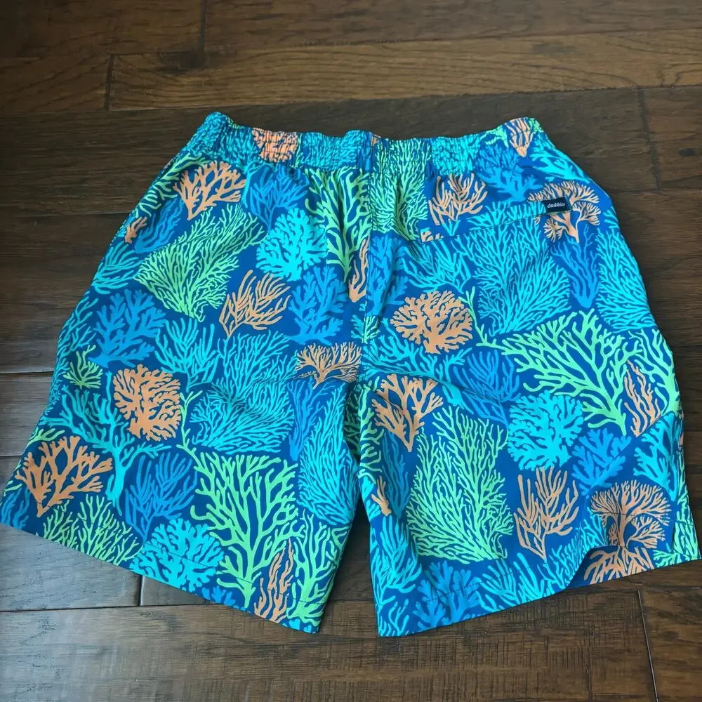 Chubbies 7 Swim Short Lined‎ Bright Blue 7” Inseam Vacation Size M Men’s